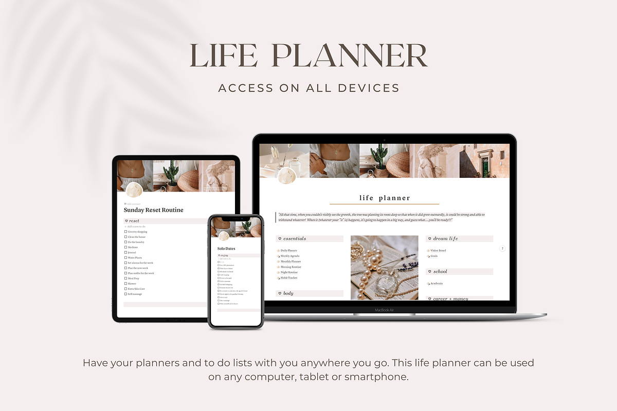 Notion Life Planner, a Stationery Template by AestheticOrganizer (Photo 9 of 10)