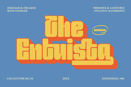 Entuista - Chunky Display Font, a Font by Zarma Type