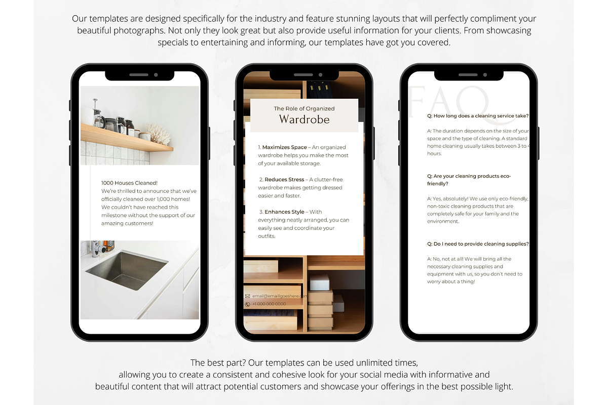 100 Cleaning Business Story Template, a Social Media Template by PatternLab. (Photo 5 of 9)