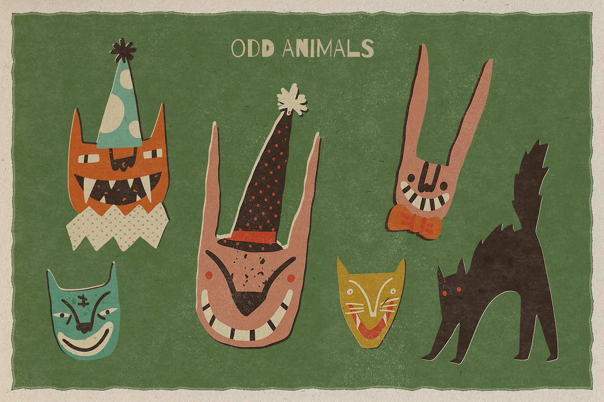 Retro Halloween clipart set, a Seasonal Illustration by Paper Cherry (Photo 4 of 27)