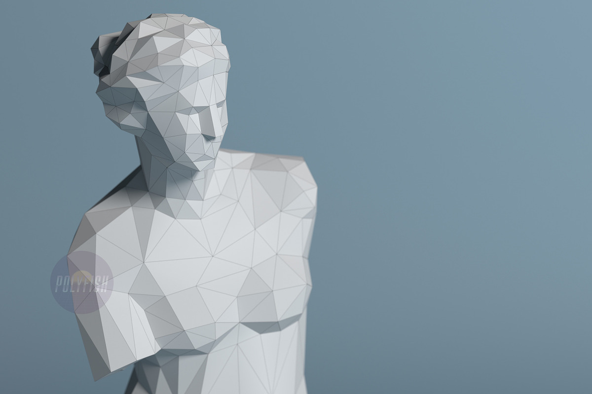 DIY Statue Set #1 3D model template, a Templates & Theme by PolyFish (Photo 11 of 17)