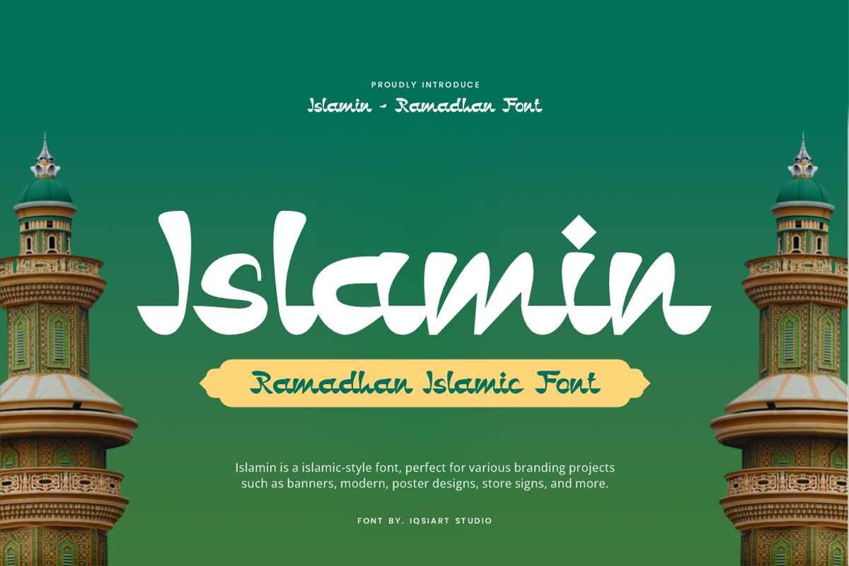 Islamin - Ramadan Font, a Handwritten Font by Iqsiart Studio (Photo 1 of 7)