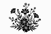 Elegant Wildflower Silhouette Bundle, an Illustration by Creativeshirt (Thumbnail 8 of 13)