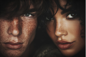 The image of a freckled girl and a, a Person Photo by ZinetroN
