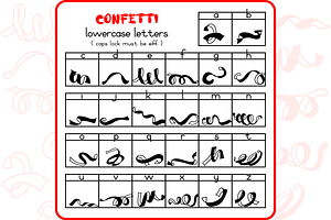 Confetti Doodles - Dingbats Font