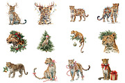 Leopard Christmas Clipart, an Illustration by Design Market (Thumbnail 3 of 3)