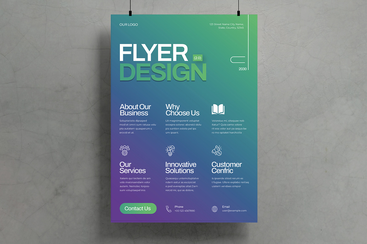 Business Flyer Template, a Flyer Template by MightyDesign (Photo 1 of 8)