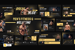 Men’s Fitness & Wellbeing, a Presentation Template by Loin Studio