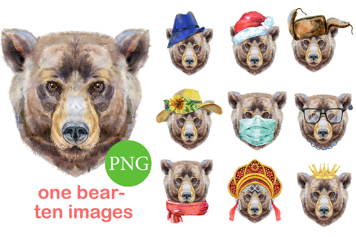 Cute watercolor bear, an Animal Illustration by Watercolor fantasy (Photo 1 of 5)