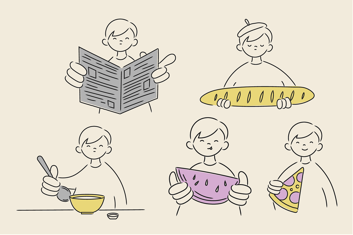 TOMMY PNG LINE ART (45 elements), a Person Illustration by Bonfloret Studio (Photo 5 of 10)