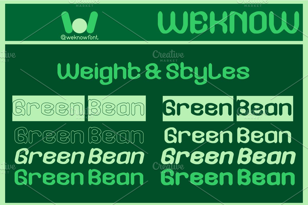 Green Bean font, a Font by weknow (Photo 7 of 8)