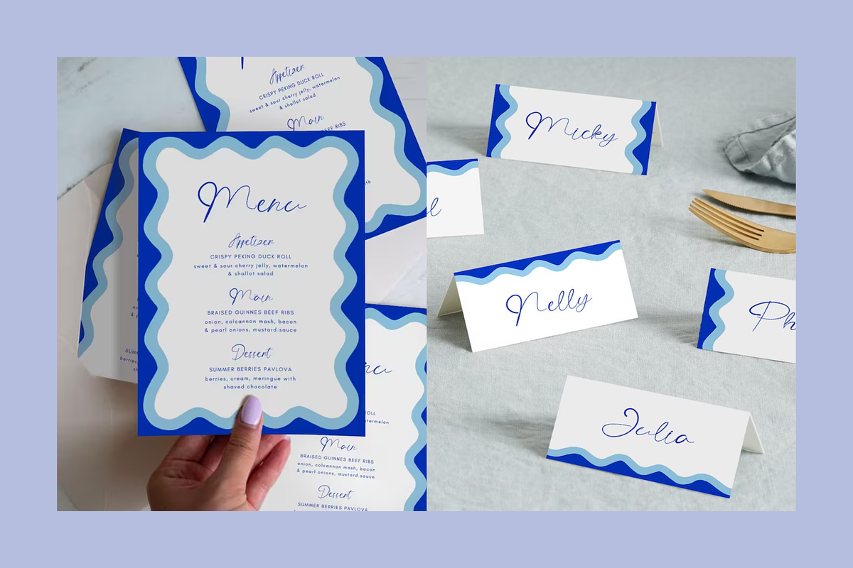 Wavy Menu Template, a Stationery Template by ForeverPrint (Photo 1 of 11)