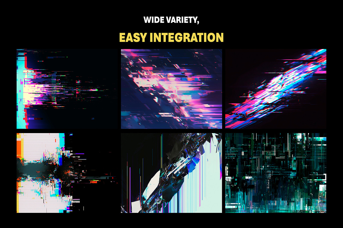 200+ Glitch Effect Overlays, a Texture Graphic by Mikel Blazgad (Photo 3 of 11)