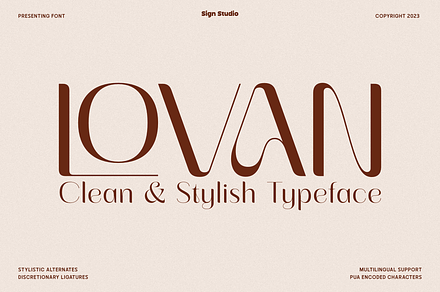 Lovan, a Sans Serif Font by Sign Studio
