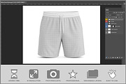 Athletic Shorts Mockup PSD, a Bottom Mockup by Bruno's Shop (Thumbnail 2 of 3)