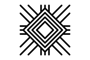 Linear pattern black icon, an Outline Icon by Creative priyanka