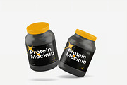 Protein Jar Mockup, a Packaging Mockup by renderstockmarket (Thumbnail 4 of 4)