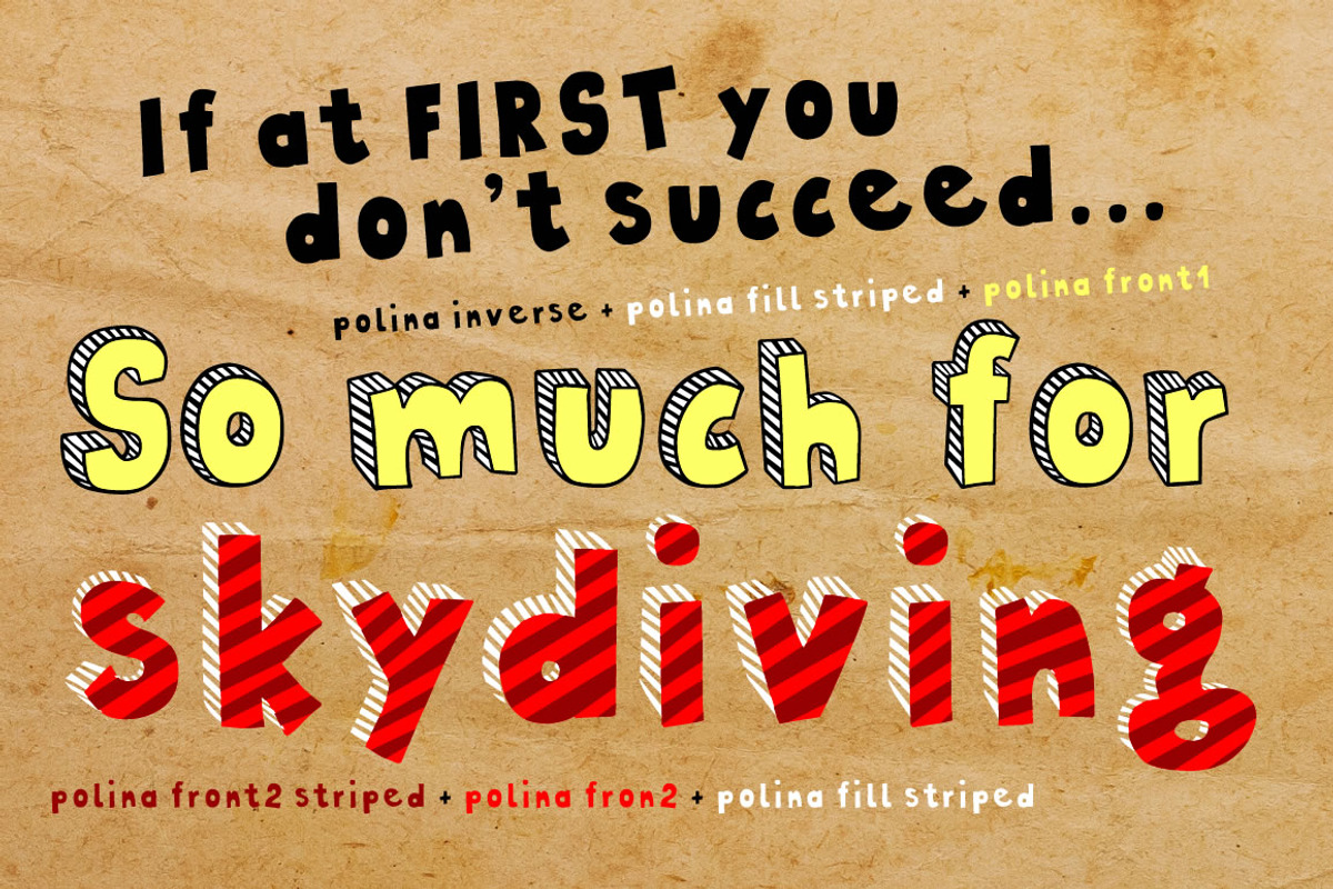 Polina family - 10 fonts preview 3