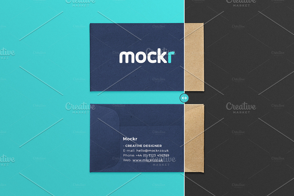 Envelope Business Card Mockup PSD, a Print Template by Mokr (Photo 4 of 4)