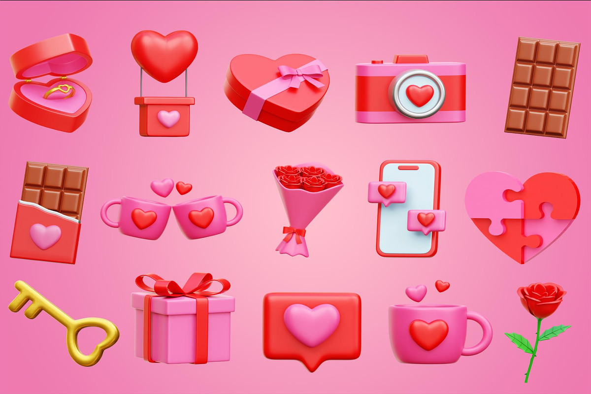 Valentine 3D Icon Illustrations, a Finance Illustration by Lumina_ui_ux202 (Photo 5 of 6)