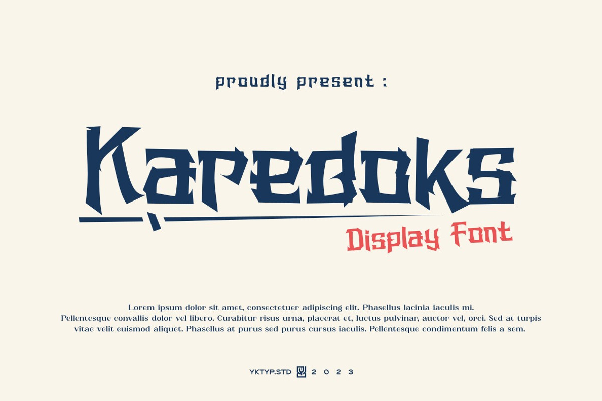 Karedoks, a Font by Yktypstd (Photo 1 of 7)