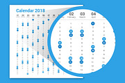 Calendar 2018 Vertical Design, a Stationery Template by WORAKAMON Design Studio (Thumbnail 2 of 3)