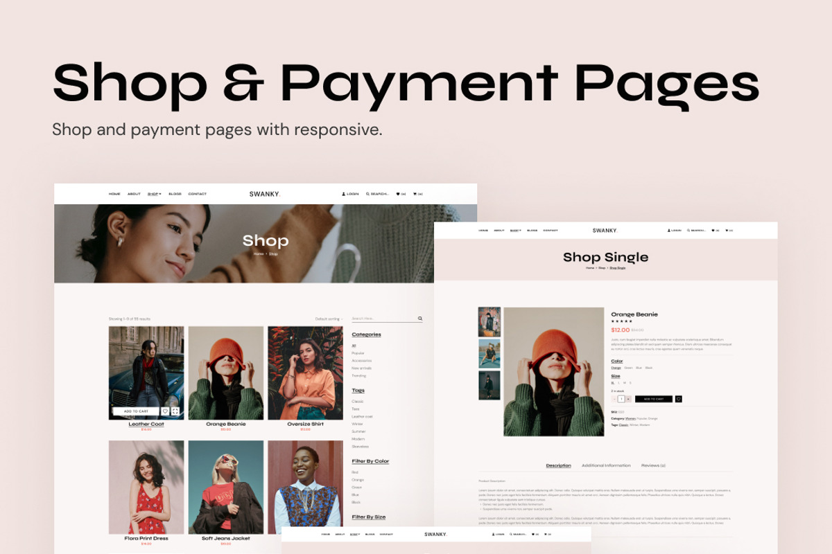 Swanky Fashion Store Figma Template, a Websites & App Template by TemplatesJungle (Photo 4 of 23)