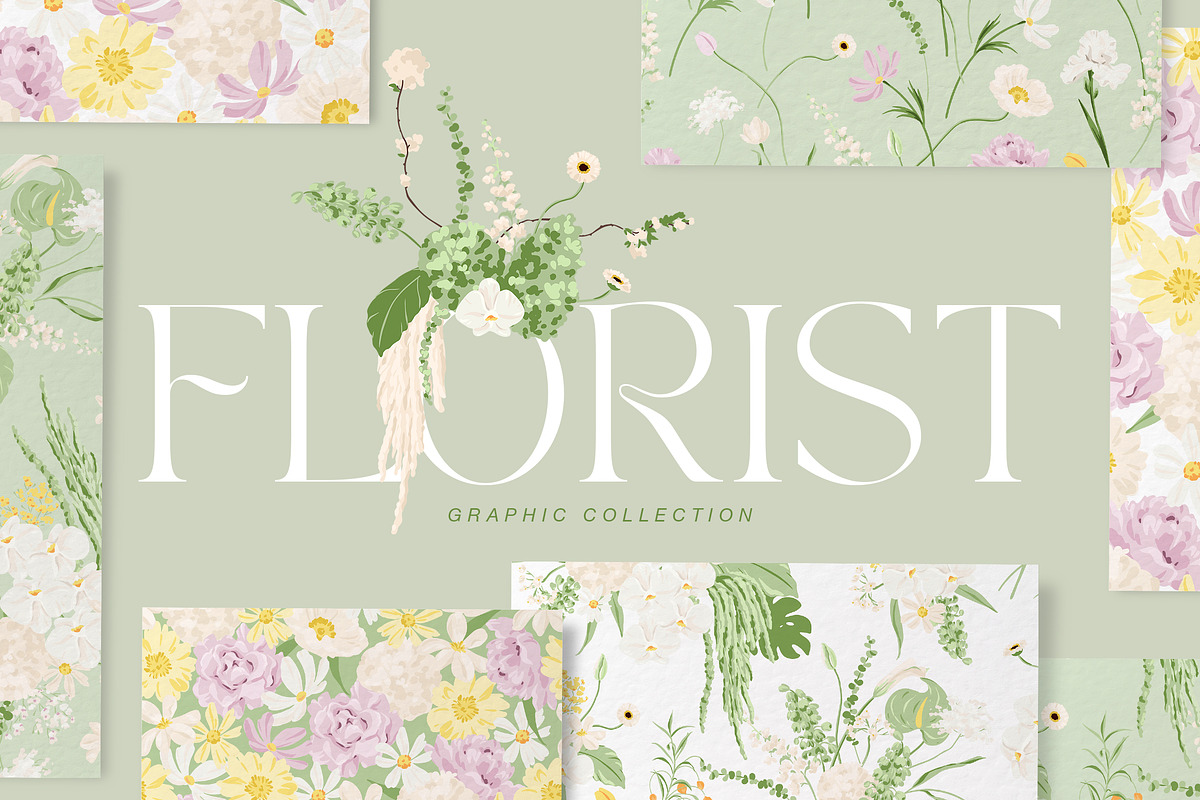 Floral Vector Illustration & Pattern, a Decorative Illustration by Inna Moreva (Photo 1 of 11)