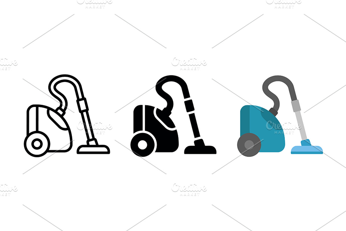 Vacuum Cleaner Set, a Solid Icon by Artonix (Photo 2 of 2)
