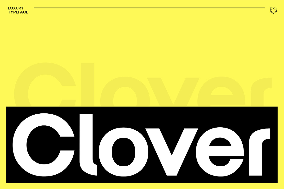 Clover Display Typeface, a Sans Serif Font by Foxtype (Photo 1 of 8)