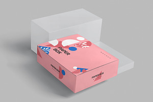 Wide Rectangular Paper Box Mockups