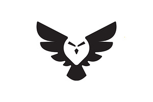 negative space owl nocturnal logo, a Branding & Logo Template by funpixel