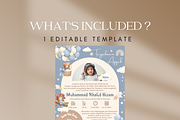 Teddy Bear Aqiqah Canva Template, an Invitation Template by Blooming Daisy (Thumbnail 2 of 4)
