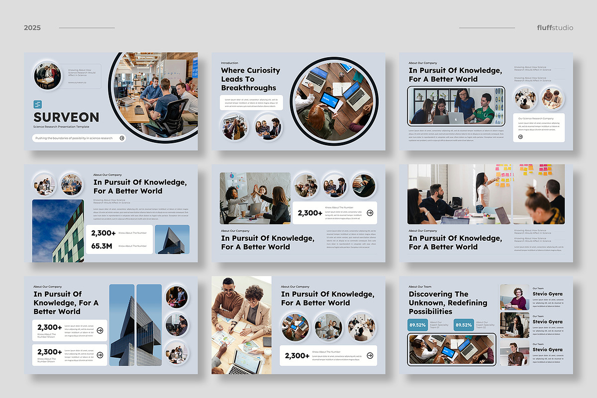 Science Research Keynote Template, a Presentation Template by fluffstudio (Photo 2 of 4)