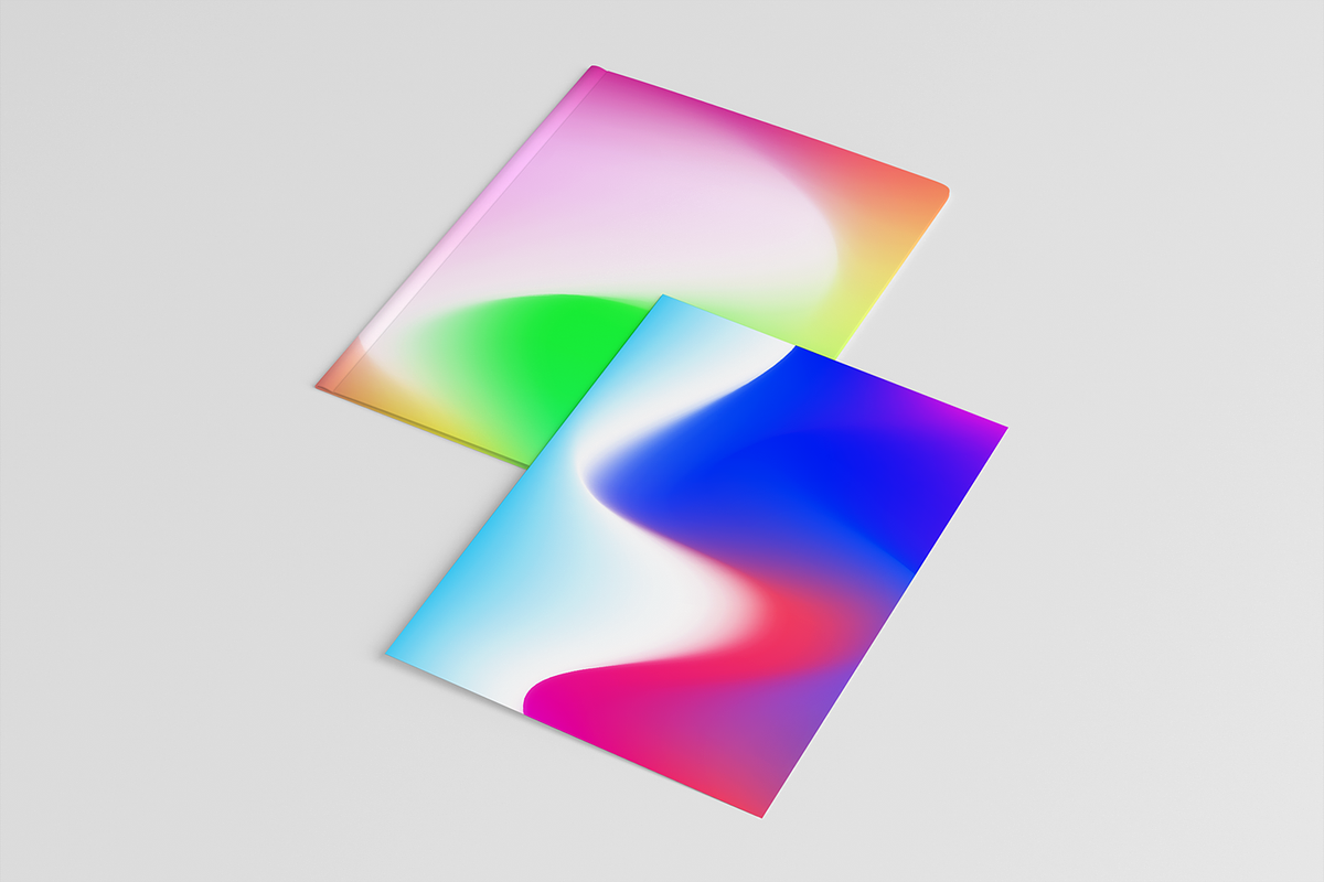 Holographic Gradient Backgrounds, a Texture Graphic by P.F. Creative Lab (Photo 2 of 5)