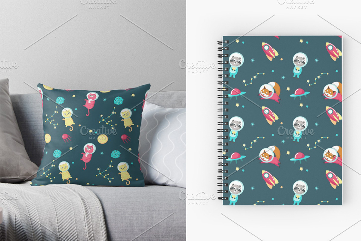 Space animals calendar & planner, a Stationery Template by SiberianArt (Photo 3 of 12)