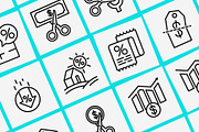 Rate Cut | 16 Thin Line Icons Set, an Outline Icon by Alex Blogoodf (Thumbnail 9 of 15)