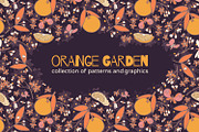 Orange garden. Set of fruit patterns, a Pattern Graphic by julianaapina (Thumbnail 1 of 7)