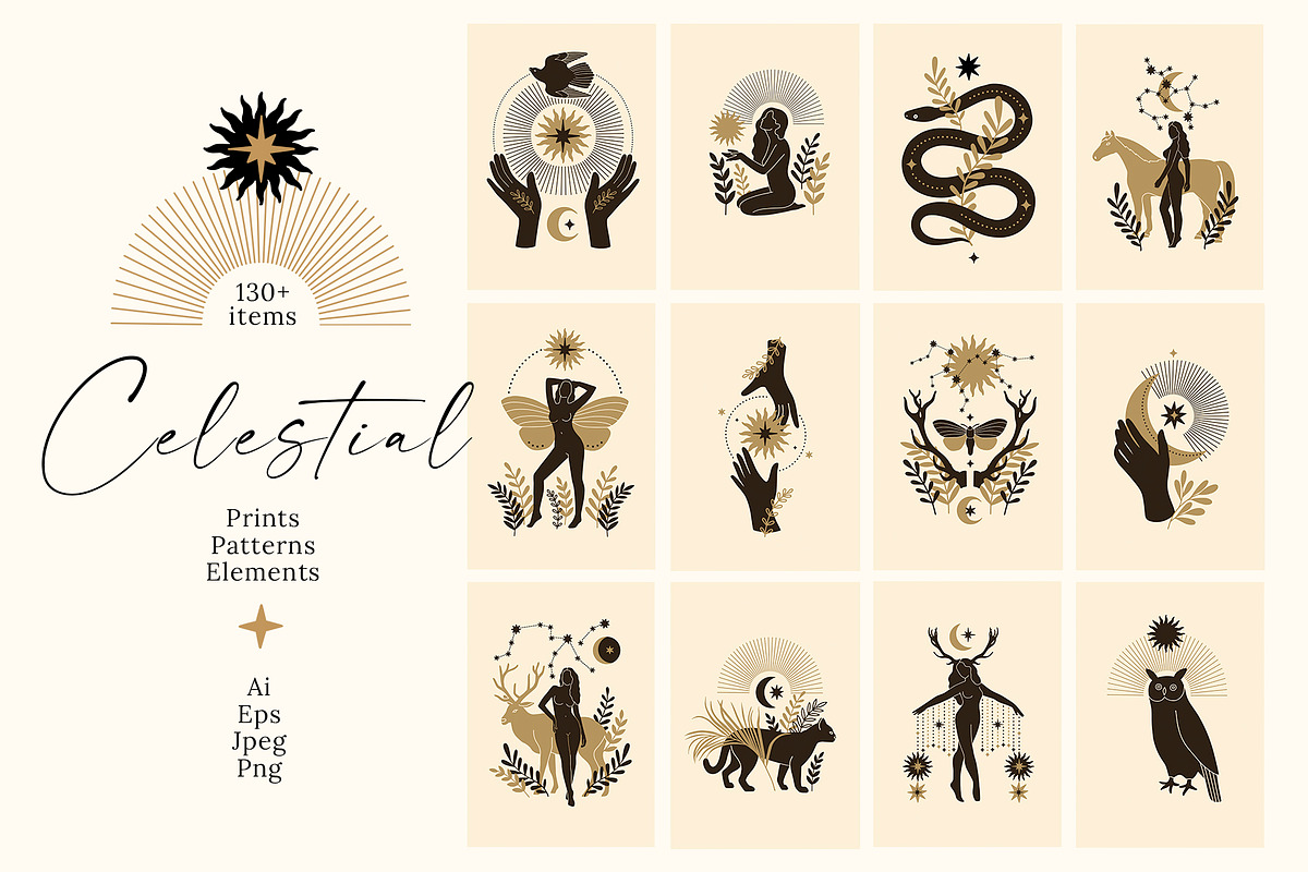 Celestial Illustrations&Patterns, an Animal Illustration by Katerina Osa (Photo 1 of 12)