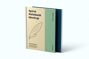 Spiral Notebook Mockup A4 - 8 Views