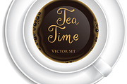 Realistic Tea cups, top view, an Object Graphic by Sunny Design (Thumbnail 1 of 4)