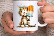 Whimsical Summer Cat Clipart Bundle, a Seasonal Illustration by Canvas Craft (Thumbnail 7 of 7)