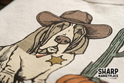 Basset Hound Sheriff With Cowboy, an Object Graphic by SharpMarketplace (Thumbnail 6 of 6)