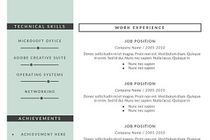 Resume Template 3 Pages, CV Template