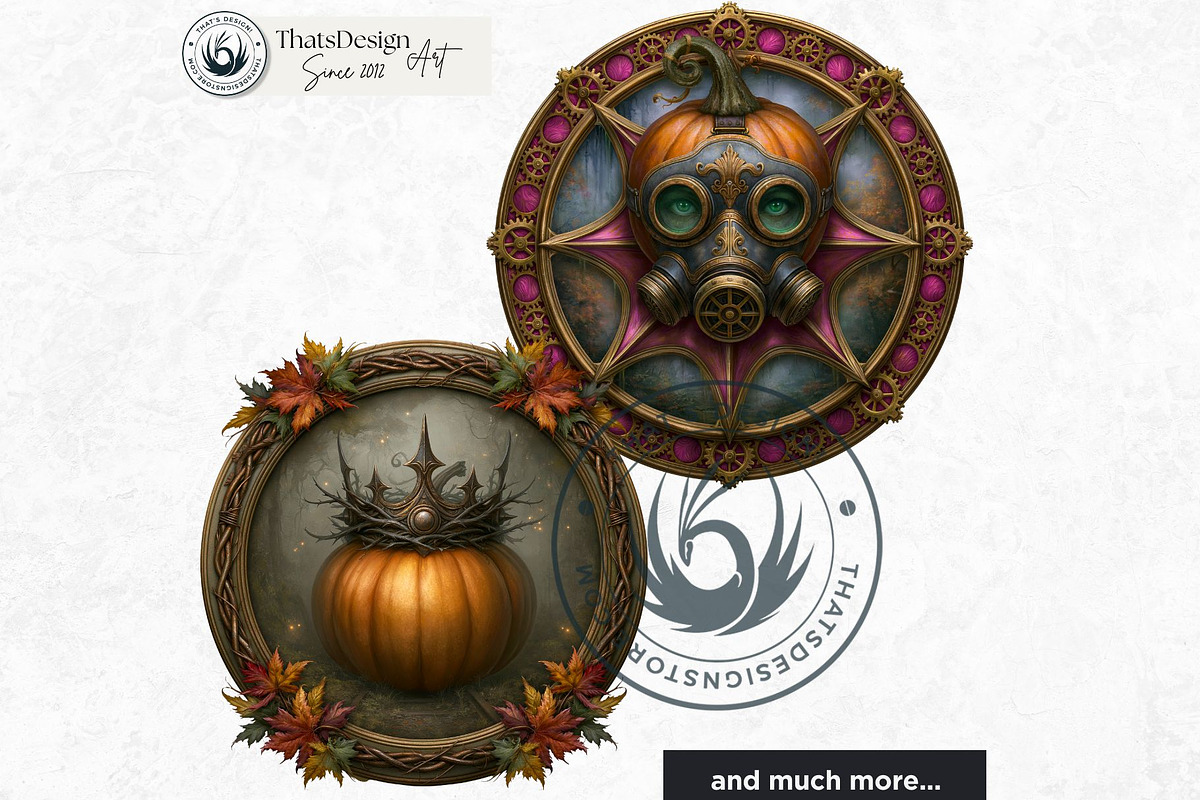 Fantasy Autumn Pumpkins, a Seasonal Illustration by ThatsDesignArt (Photo 14 of 14)