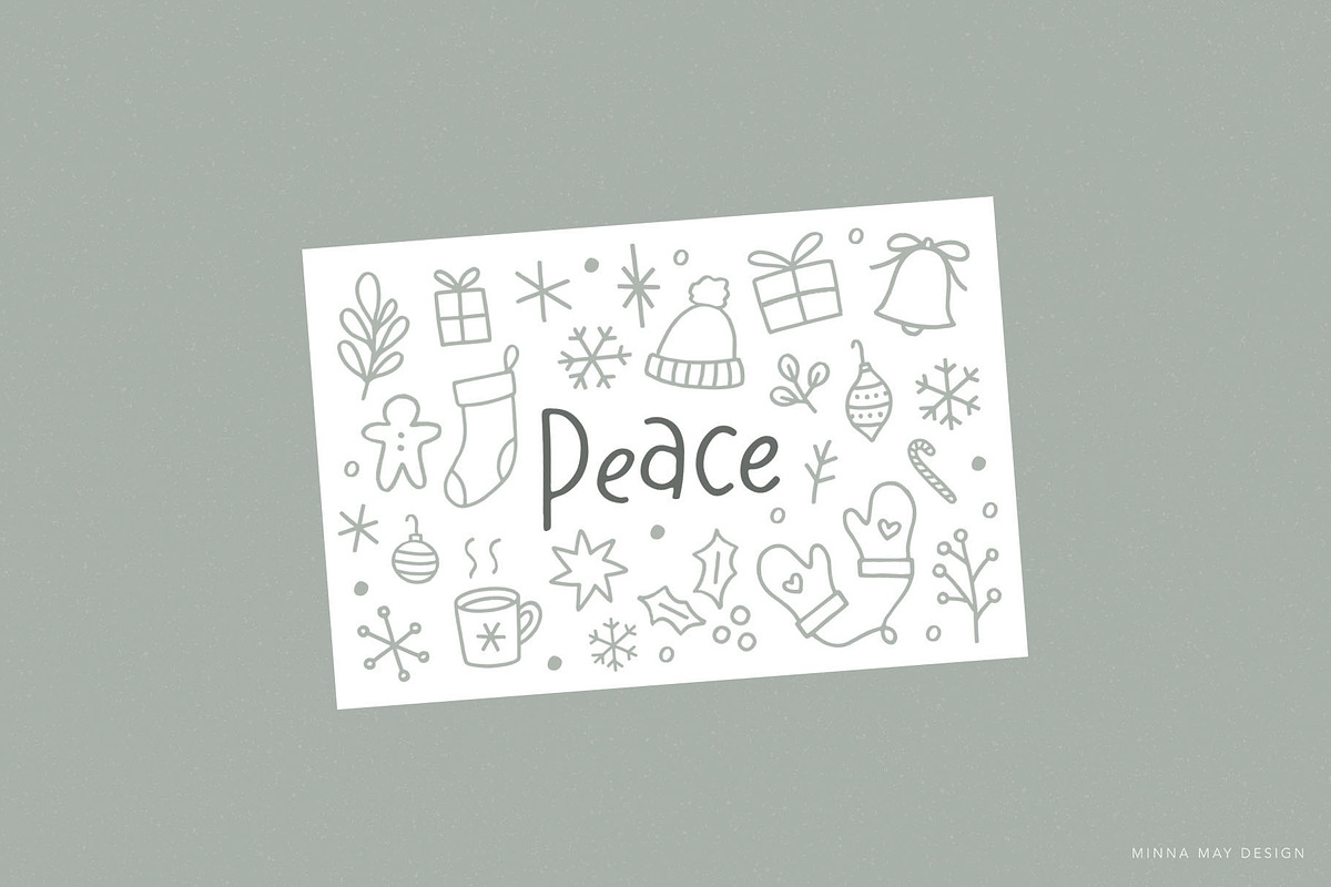 Holiday Hand-Drawn Illustrations, a Texture Illustration by Minna May Design (Photo 3 of 5)