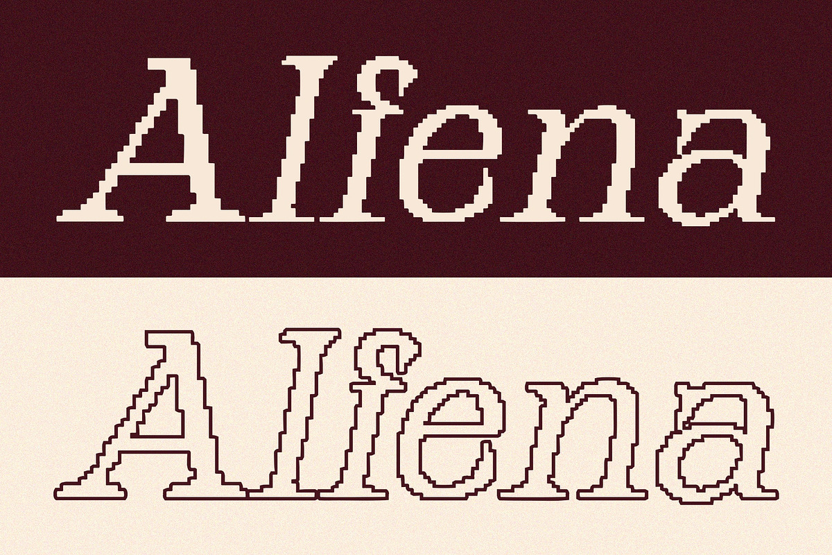 Alfena Pixel, a Serif Font by Craft Supply Co. (Photo 5 of 8)