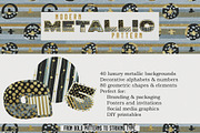 Modern Metallic Patterns, a Pattern Graphic by Megan Aili Designs (Thumbnail 3 of 12)