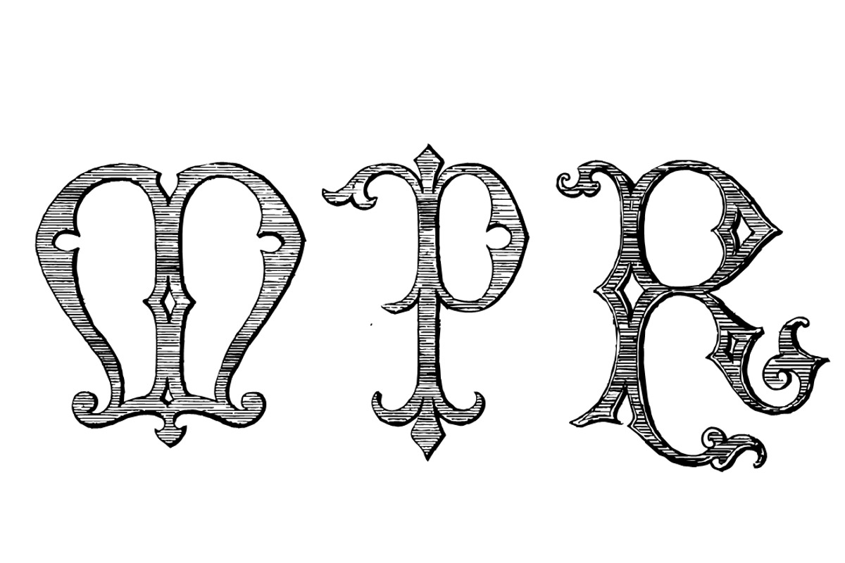 Victorian Alphabets PACK 19 FONTS !!, a Blackletter Font by Intellecta Design (Photo 9 of 48)
