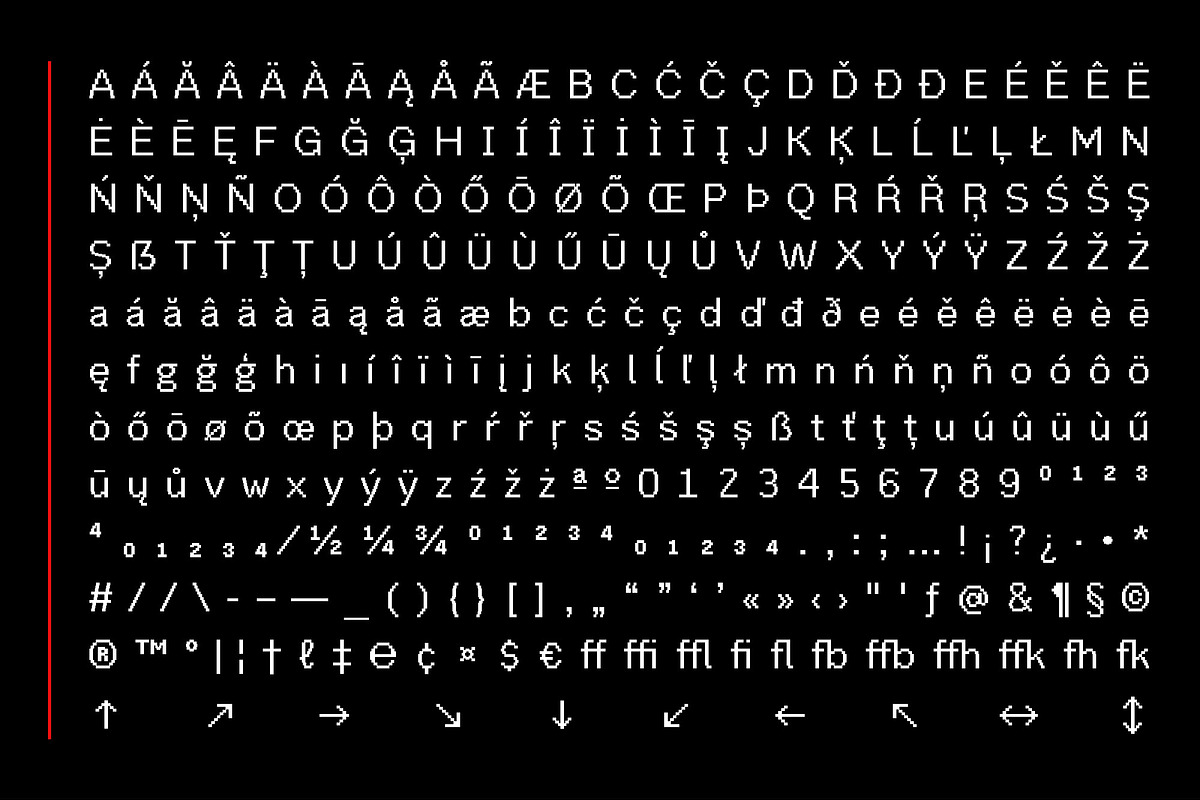 Quebit | Modern Pixelated Font Pack, a Sans Serif Font by Wahyu & Sani Co. (Photo 6 of 15)